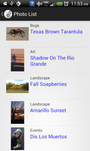 LPT Photo List on Phone