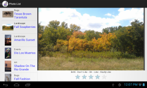 LPT Photo List on Tablet